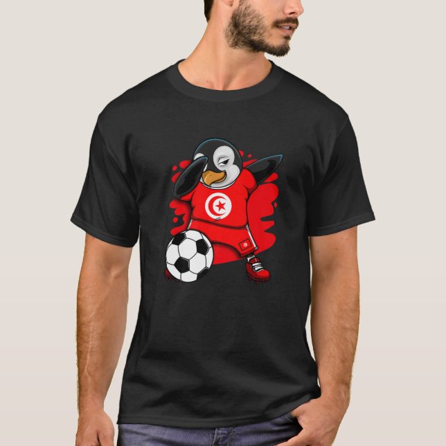 Fans de fútbol de Jersey de Dabbing Penguin Tunisi (Anverso)