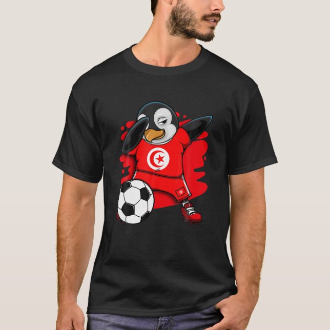 Fans de fútbol de Jersey de Dabbing Penguin Tunisi (Anverso)