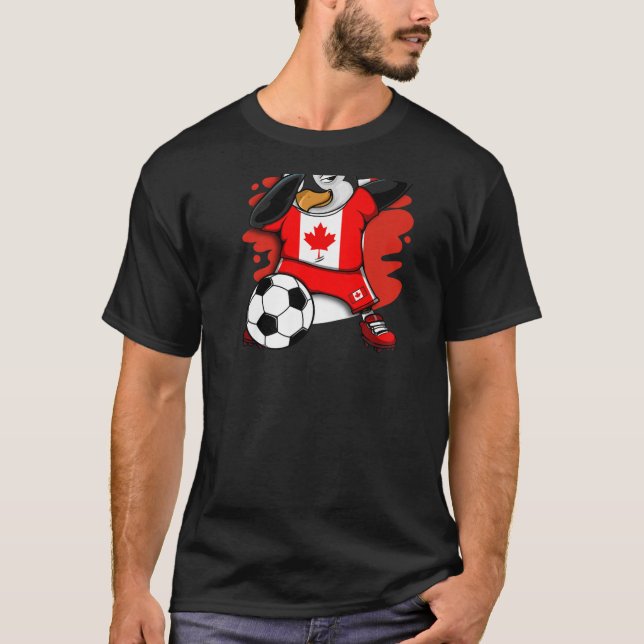 Fans de fútbol de Jersey del Dabbing Penguin Canad (Anverso)