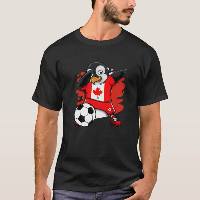 Fans de fútbol de Jersey del Dabbing Penguin Canad (Anverso)