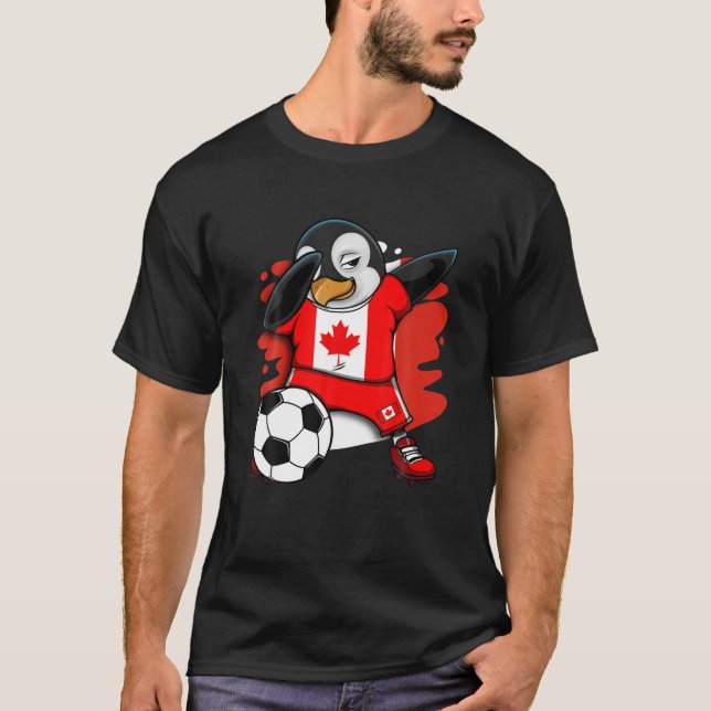 Fans de fútbol de Jersey del Dabbing Penguin Canad (Anverso)