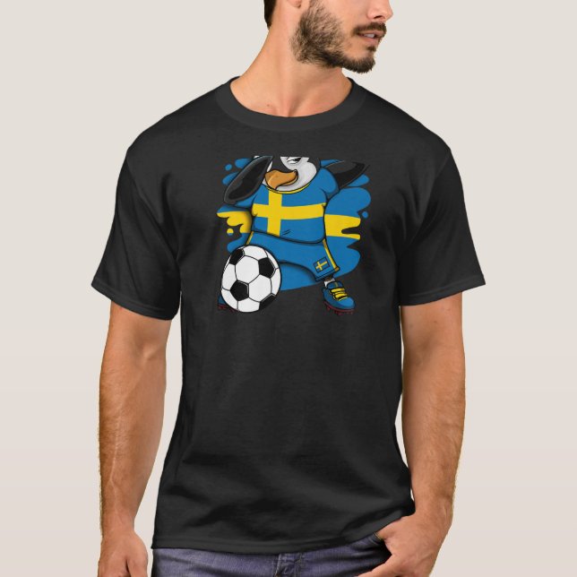 Fans del Fútbol de Jersey del Dabbing Penguin Suec (Anverso)