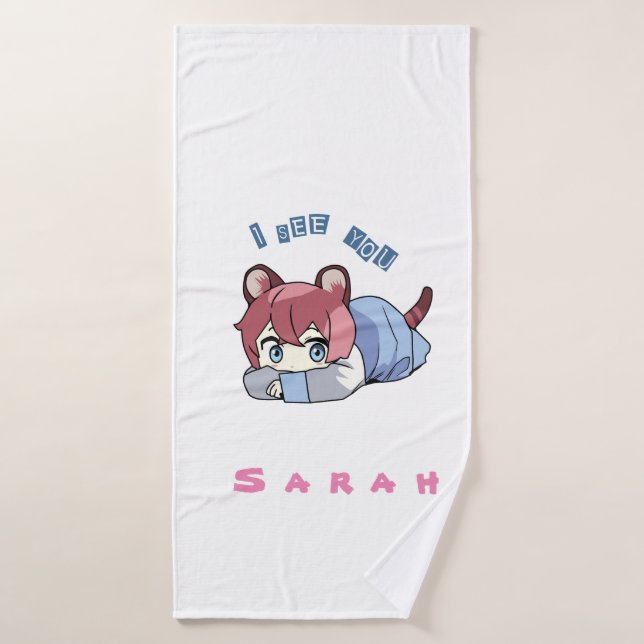 Fantart Anime lindo personaje chica (Toalla de baño)