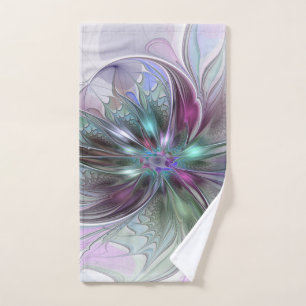 Fantasía abstracta moderna y colorida de flor frac