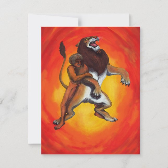 fantasía acuática herkules luchando contra león sa (Anverso)