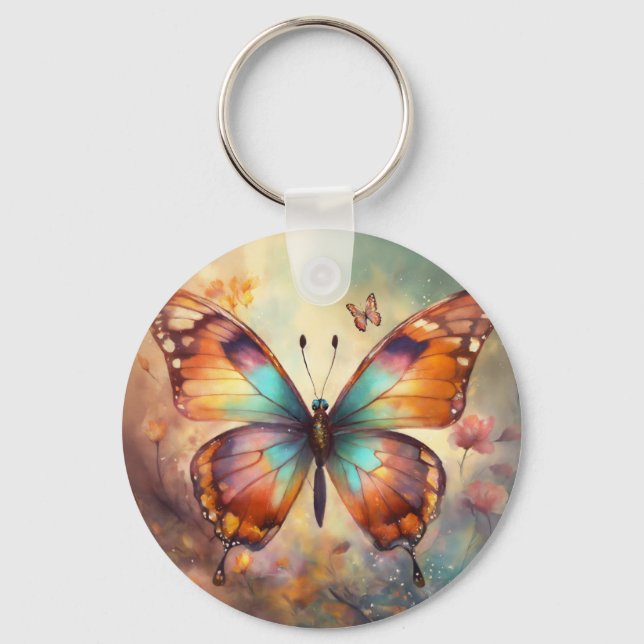 Fantasia Alada: Llavero con Estampado de Mariposa  (Anverso)