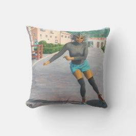 Fantasía: Almohada de arte de una mujer extranjera
