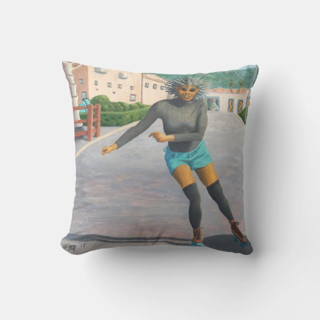 Fantasía: Almohada de arte de una mujer extranjera (Anverso)
