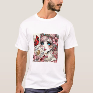 Fantasía Anime Manga Chica Rin ama su camiseta de 