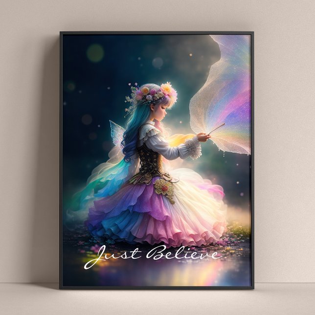 Fantasía arte de hadas (Bring magic to your walls with this vibrant fairy poster full of color charm and enchanting detail.)