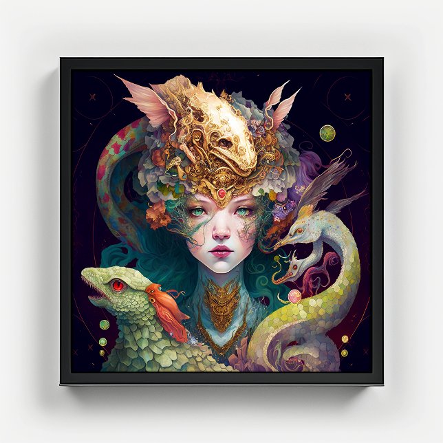 Fantasía Arte Dragón Diosa Reina (Subido por el creador)