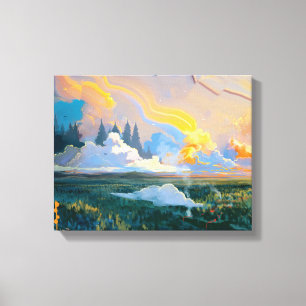 Fantasía arte Premium Lienzo envuelto (brillante)