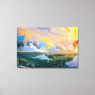 Fantasía arte Premium Lienzo envuelto (brillante)