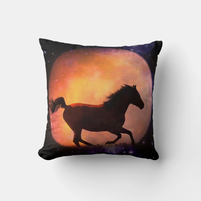 Fantasía Caballo y almohada de decoración lunar (Anverso)