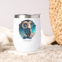 Fantasía celeste Ram Zodiac Símbolo galaxia Aries