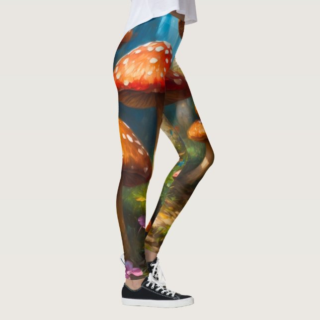 Fantasía colorida mushrom Leggings (Derecha)