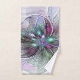 Fantasía colorida Resumen Flor Fractal Moderna