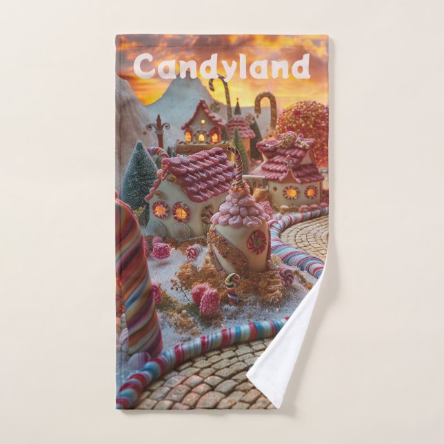 Fantasía de Candyland (Toalla de mano)
