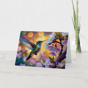 Fantasía de Flor de Cerezo Amanecer Colibrí