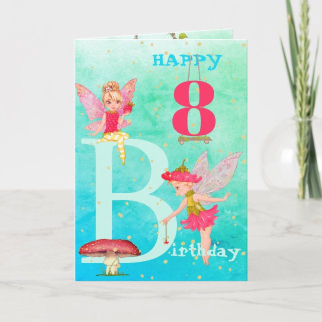 Fantasía de hongos con tarjeta de oro azul (Anverso)