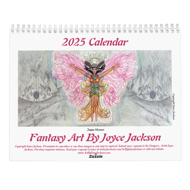 Fantasía de Joyce Jackson Calendario 2025 (Reverso)