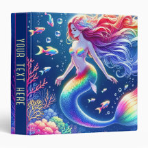 Fantasía de la sirena arcoiris colorida