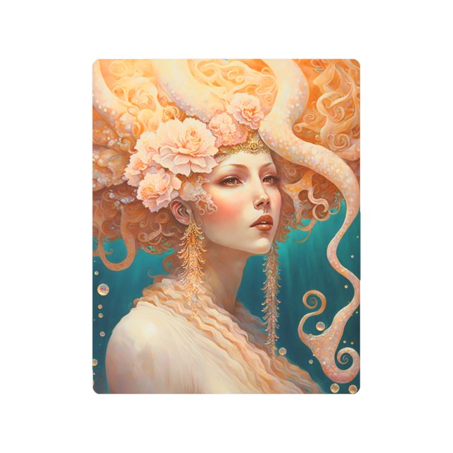 Fantasía de la Sirena de pulpo Impresión Metalizad (Anverso)
