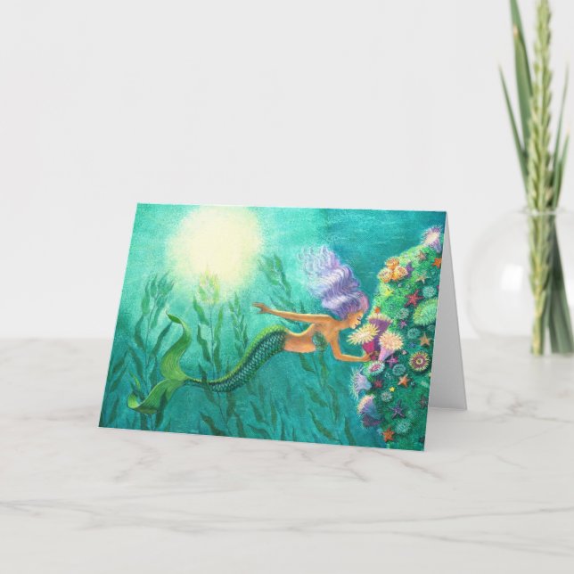 Fantasía de la sirena tarjeta de bienvenida de art (Anverso)