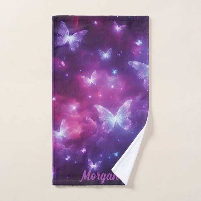 Fantasía de mariposa personalizada Deportes de art (Toalla de mano)
