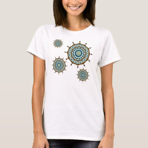 Fantasia de Mehndi de cobre Camisa ligera para muj