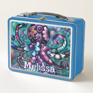 Fantasía de Octopus floral Verde azulada personali
