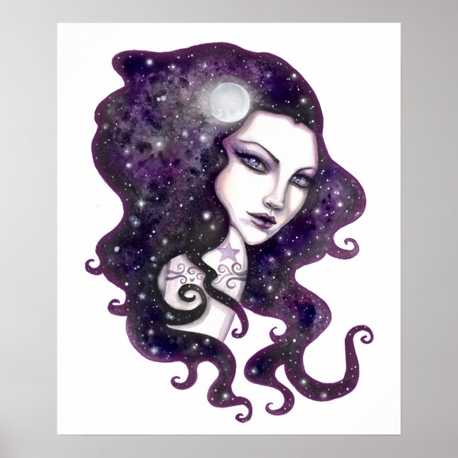 Fantasía de Skye nocturna Obra de arte celeste (Frente)