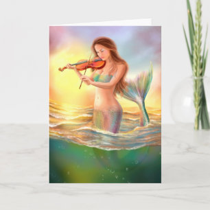 Fantasía de tarjetas de felicitación Mermaid juega