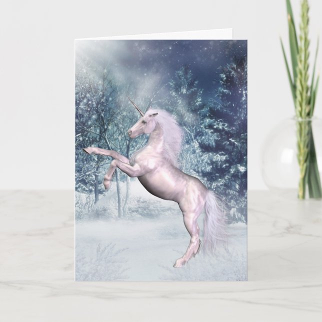 Fantasía de tarjetas de unicornio (Anverso)