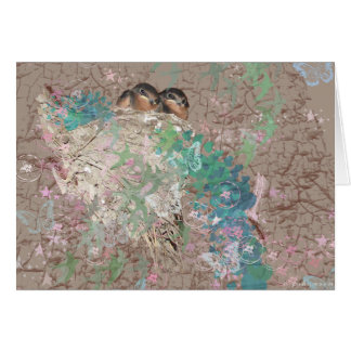 Fantasía del trago de granero - pájaros en una