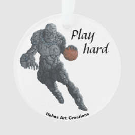 Fantasía deportiva de Stone Golem Ornamento acríli