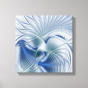 Fantasía dinámica abstracta tonos azules arte frac