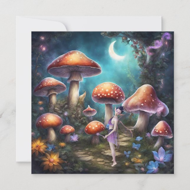 Fantasía Dream World Fairy and Mushrooms (Anverso)