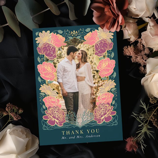 Fantasía Encantada Boda Jardín Gracias Tarjeta (Subido por el creador)