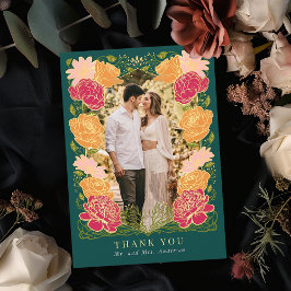 Fantasía Encantada Boda Jardín Gracias Tarjeta