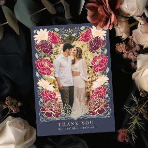 Fantasía Encantada Boda Jardín Gracias Tarjeta