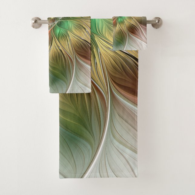 Fantasía Floral Con Fractal Dorado Moderno (In situ)