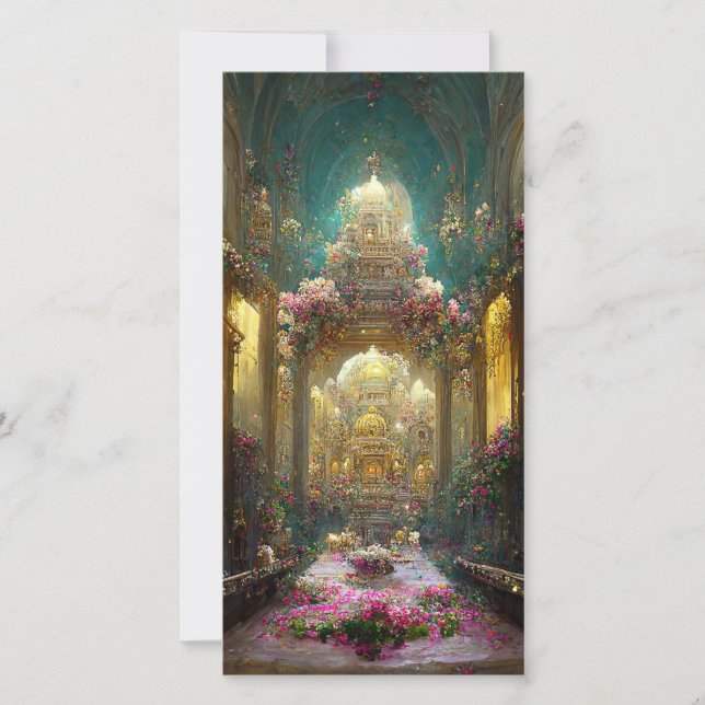 Fantasía Flower Church - Tarjeta de saludo (Anverso)