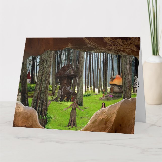 FANTASÍA FORESTAL PARA SU TARJETA DE CUMPLEAÑOS (Anverso)