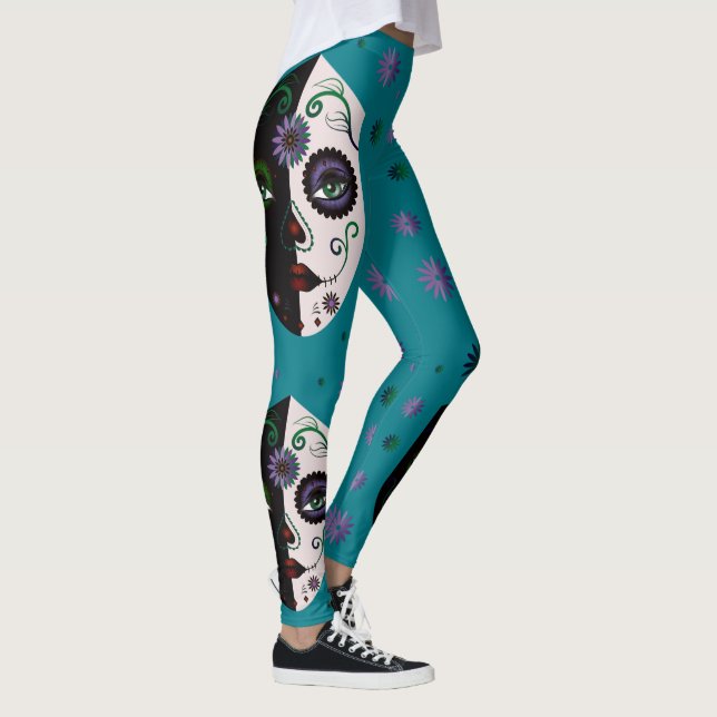 Fantasía Gótica Cara Única Moda de Legging (Derecha)