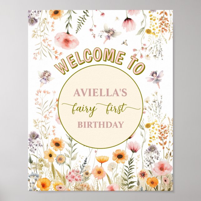 Fantasía hadas de flores silvestres primera señal  (Frente)