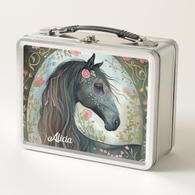 Fantasia Hermosa Caballo Negro (Anverso)
