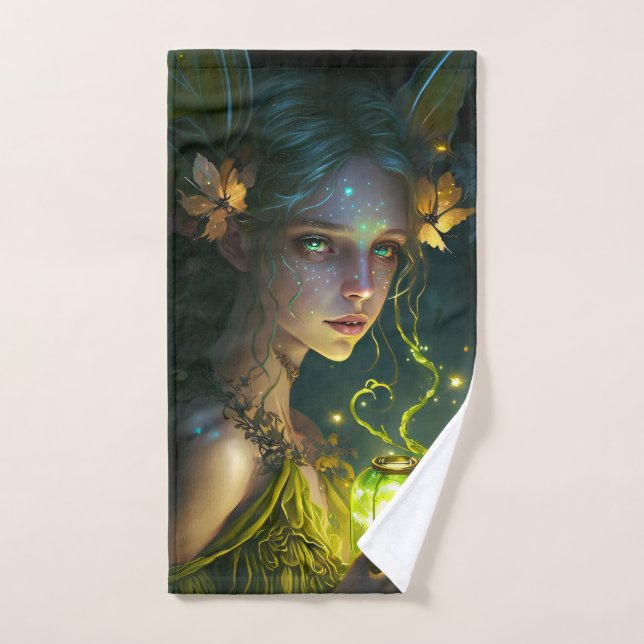 Fantasía Hermosa Granja Verde (Toalla de mano)