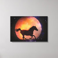 Fantasía: Hípica y arte mural de tela lunar