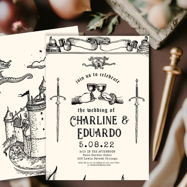 Fantasía Invitación a la Boda de Arte de engrase m (Subido por el creador)